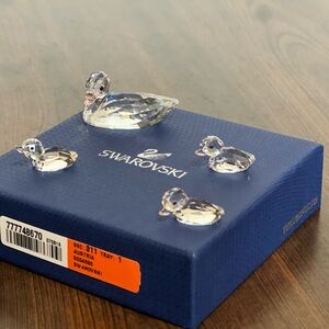 Swarovski Crystal Duck Figurines Set
